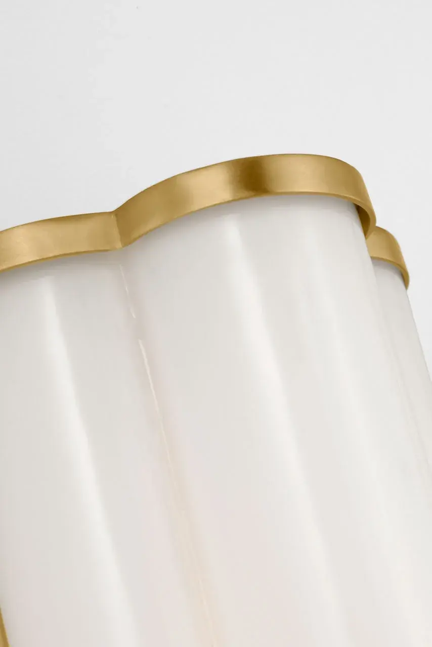 Freya Large Vanity Sconce in Burnished Brass - Image 8