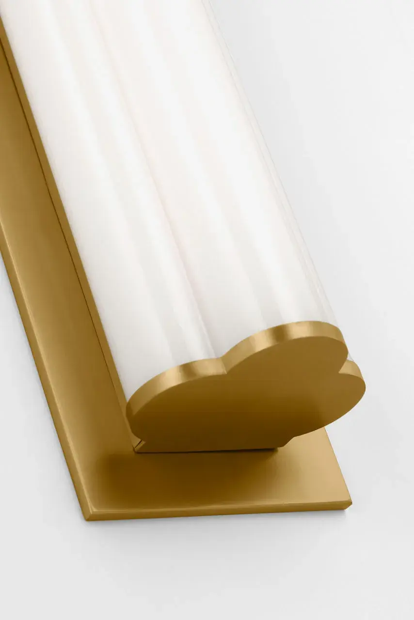 Freya Large Vanity Sconce in Burnished Brass - Image 10