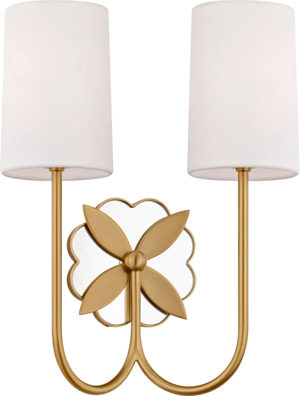 Spencer 13" Double Sconce in Burnished Brass