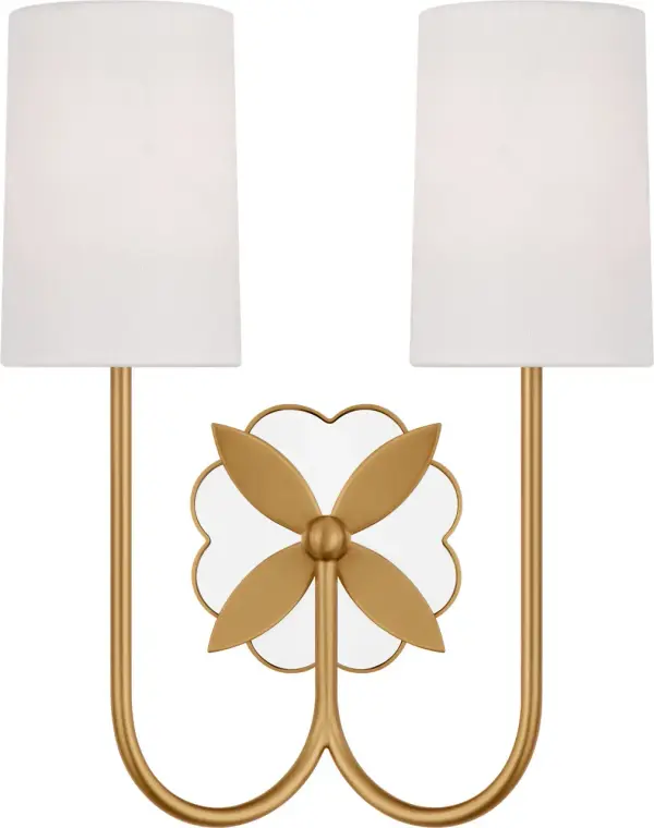 Spencer 13" Double Sconce in Burnished Brass - Image 4