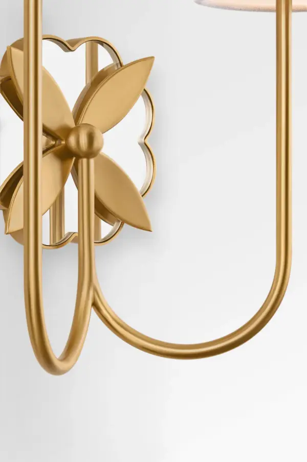 Spencer 13" Double Sconce in Burnished Brass - Image 5