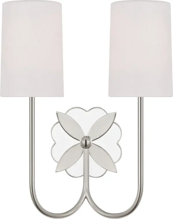 Spencer 13" Double Sconce in Polished Nickel - Image 5