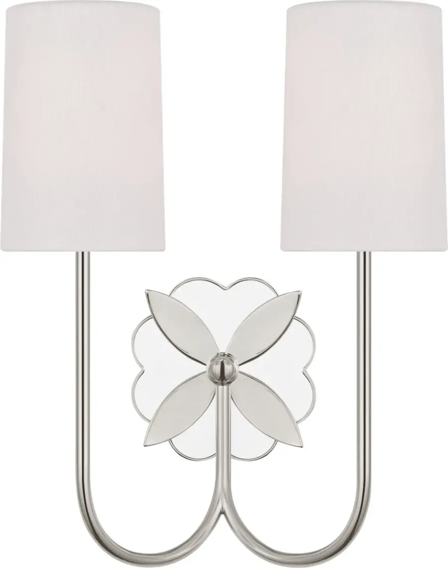 Spencer 13" Double Sconce in Polished Nickel - Image 5