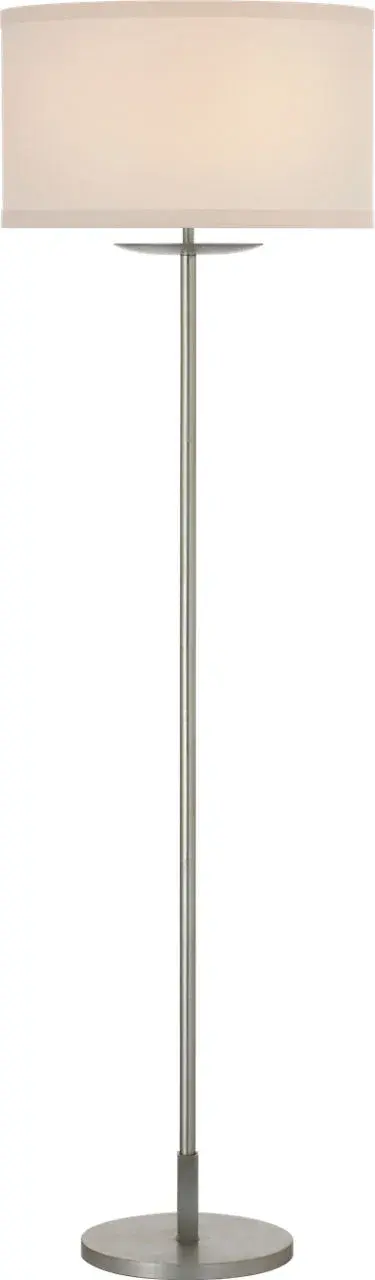 The Walker 58" floor lamp combines timeless elegance with modern convenience. Its burnished silver leaf finish and linen shade create a refined aesthetic, while cordless functionality offers placement flexibility.