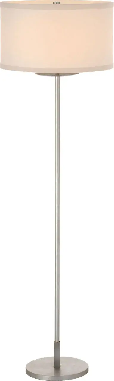 Walker 58" Cordless Floor Lamp in Burnished Silver Leaf with Linen Shade - Image 3