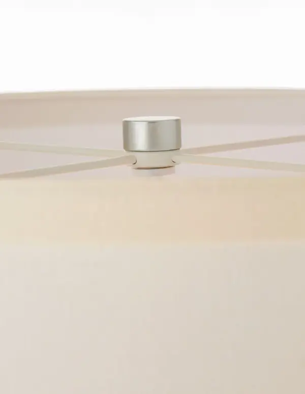 Walker 58" Cordless Floor Lamp in Burnished Silver Leaf with Linen Shade - Image 5