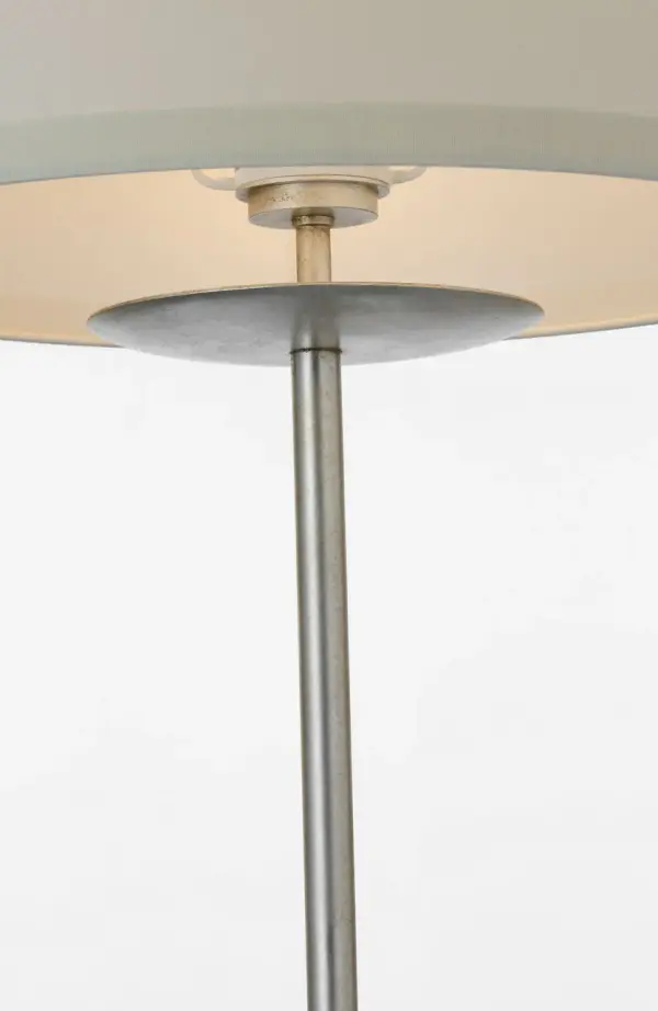 Walker 58" Cordless Floor Lamp in Burnished Silver Leaf with Linen Shade - Image 7