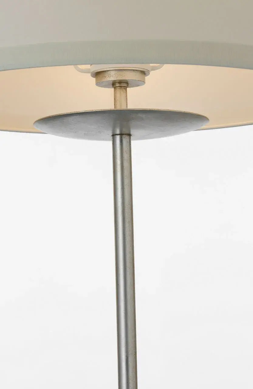 Walker 58" Cordless Floor Lamp in Burnished Silver Leaf with Linen Shade - Image 7