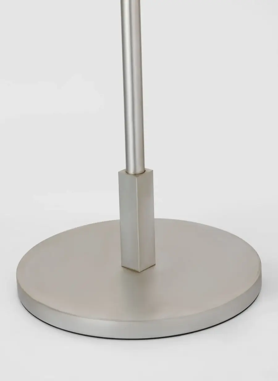 Walker 58" Cordless Floor Lamp in Burnished Silver Leaf with Linen Shade - Image 8