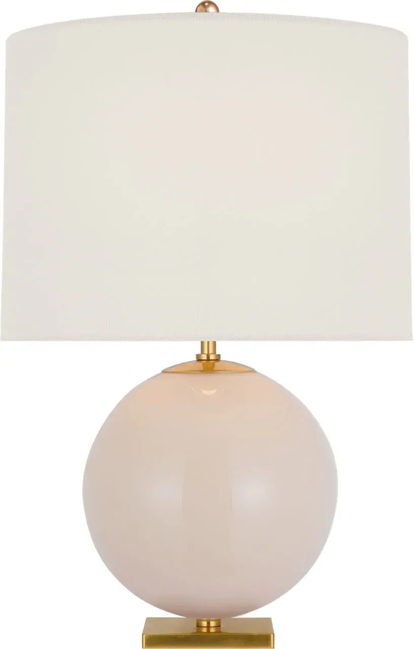 Elsie Cordless Table Lamp in Blush with Linen Shade - Image 1