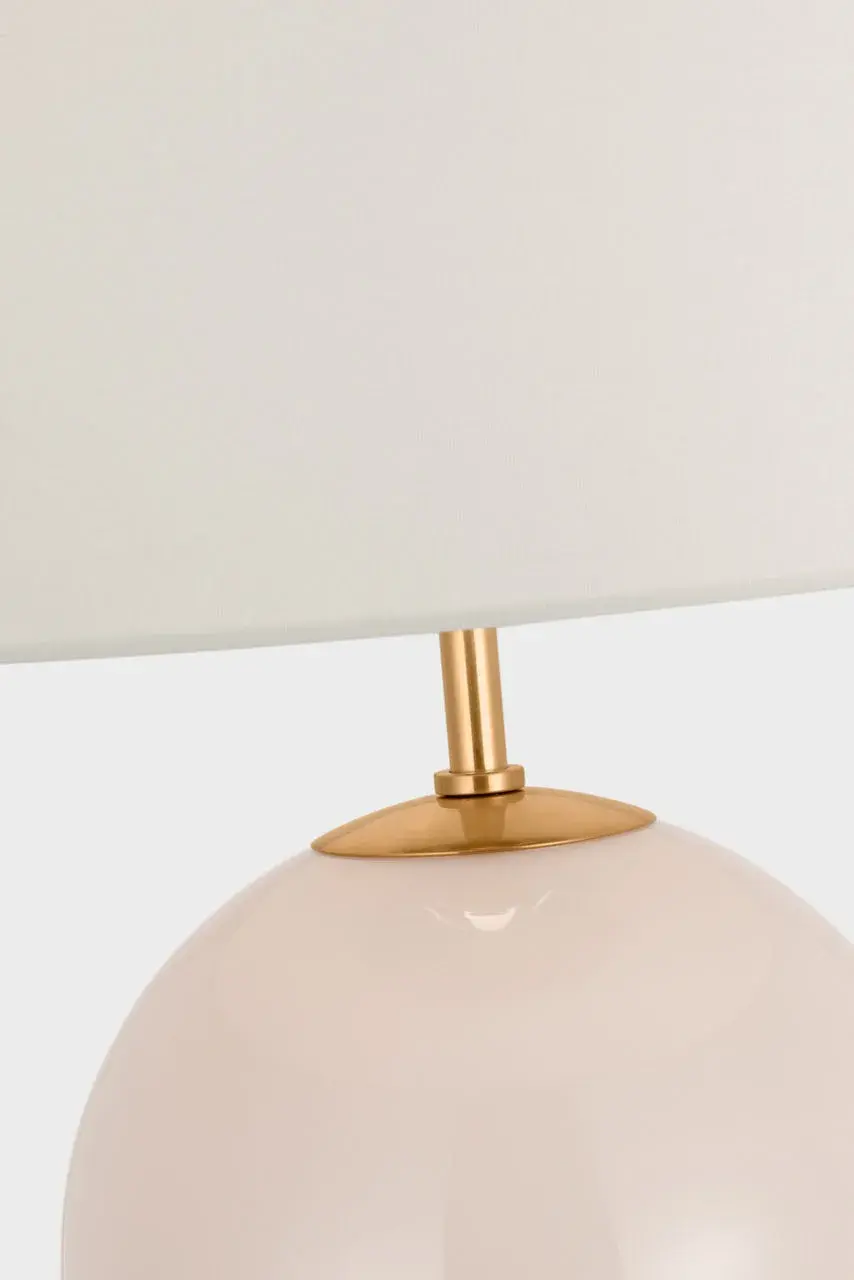 Elsie Cordless Table Lamp in Blush with Linen Shade - Image 2