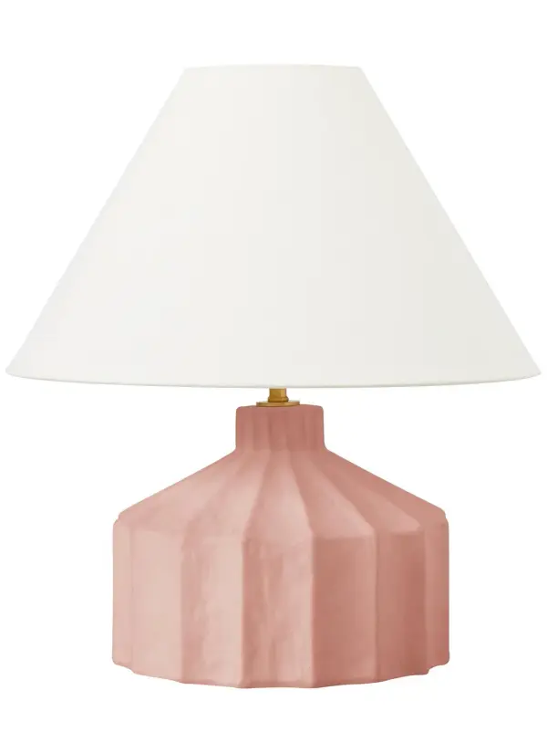 A sophisticated accent lamp that doubles as sculptural art. The authentic concrete base with uneven artisanal texture creates visual interest, while the white linen shade softens the light. Perfect for adding designer style to intimate spaces.