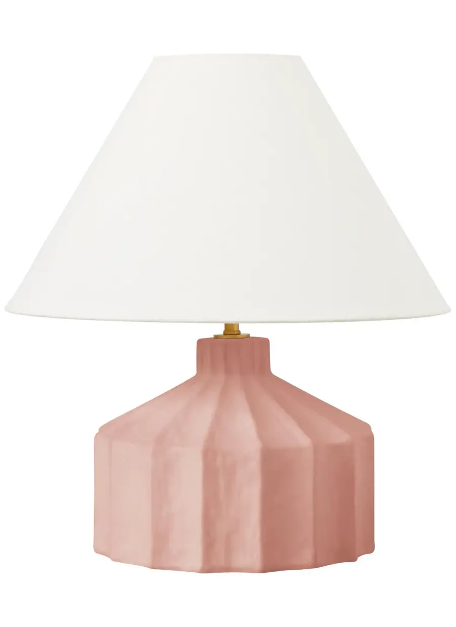 Veneto One Light Table Lamp in Dusty Rose