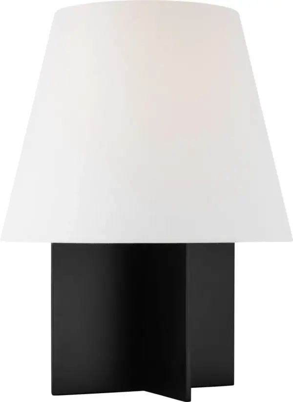 The Blocco Small Table Lamp delivers contemporary sophistication with its clean geometric design and rich Midnight Black finish. Perfect for modern interiors seeking a bold accent piece that combines form and function. - alternate view