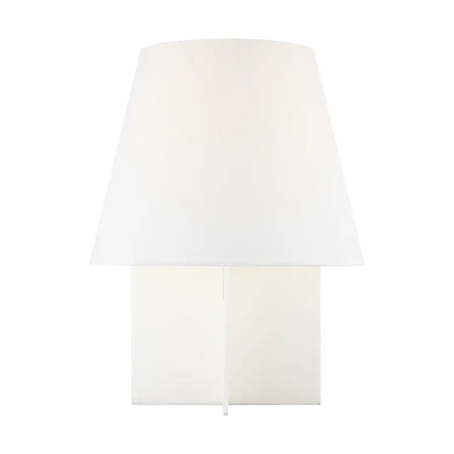 Blocco Small Table Lamp in Soft Linen - Image 1