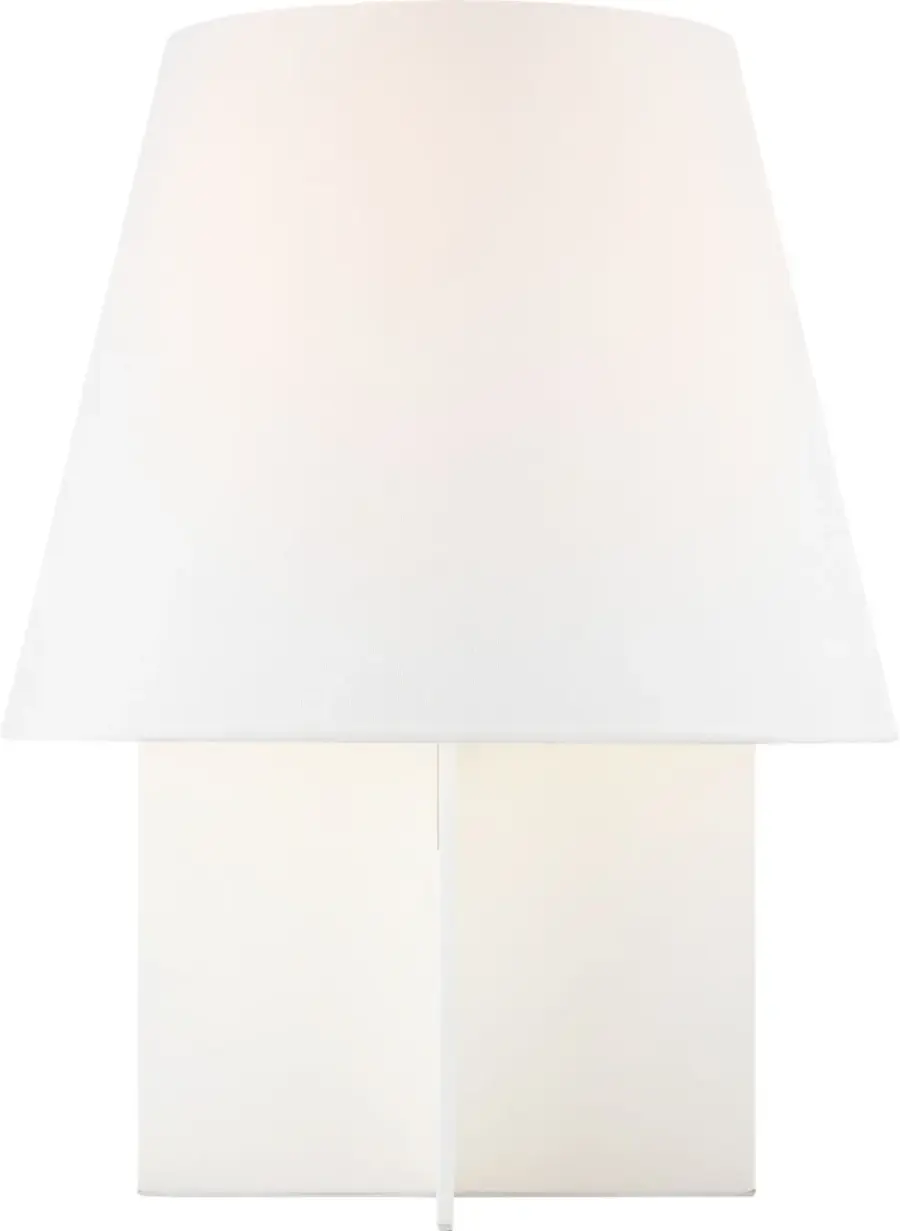Blocco Small Table Lamp in Soft Linen - Image 2