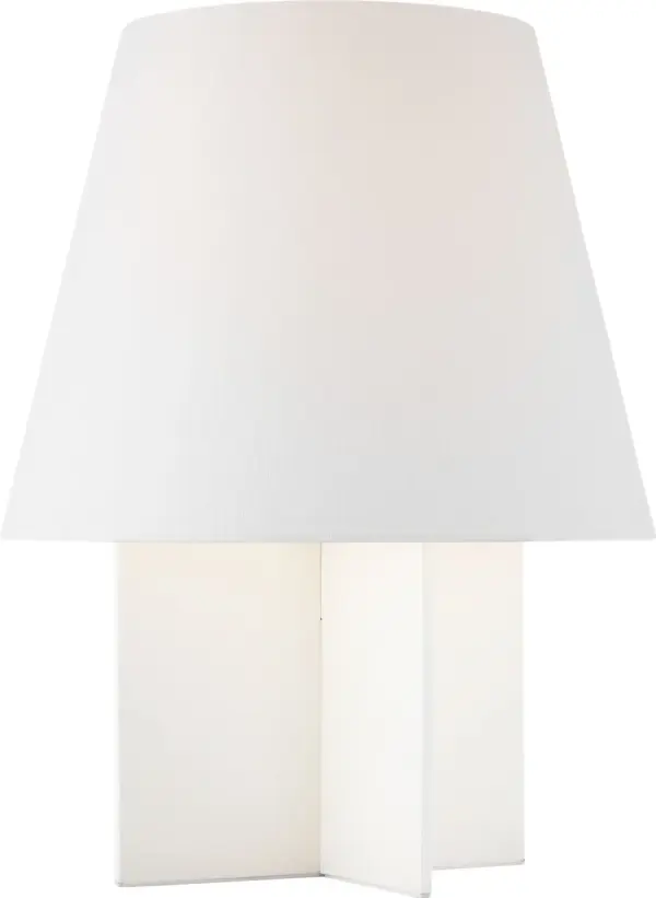 Blocco Small Table Lamp in Soft Linen - Image 3