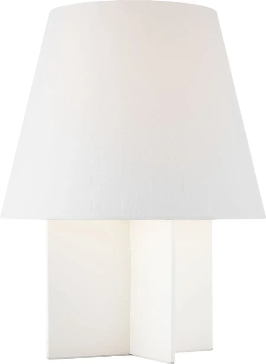 Blocco Small Table Lamp in Soft Linen - Image 3