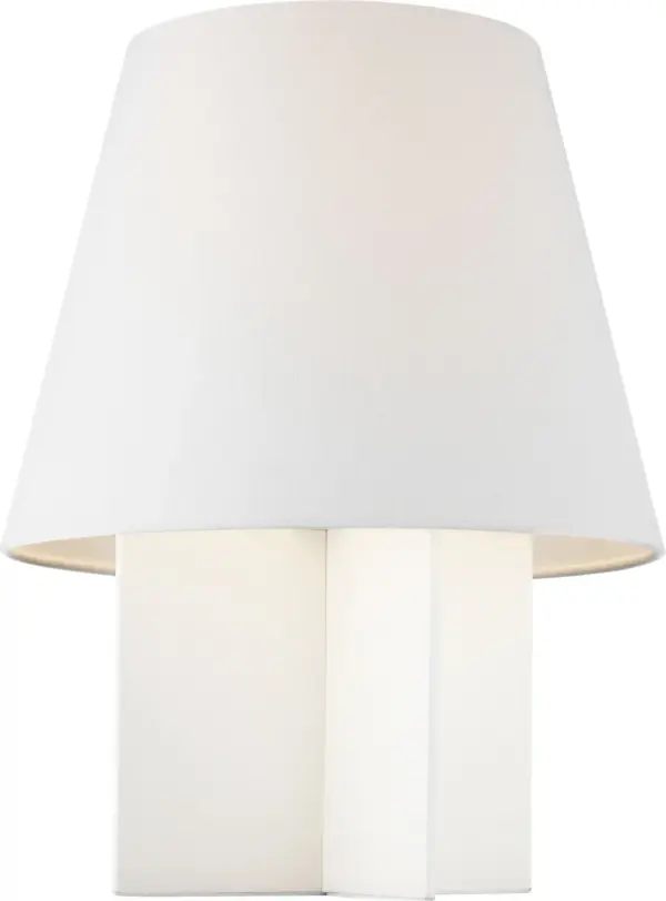 Blocco Small Table Lamp in Soft Linen - Image 4