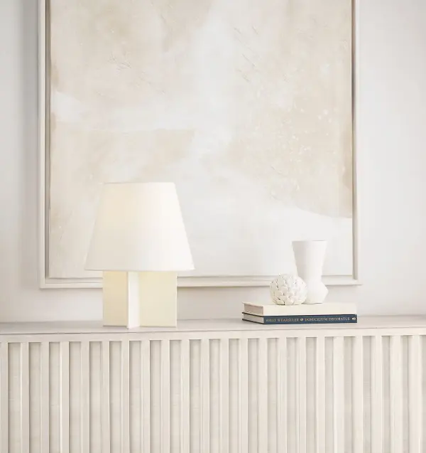 Blocco Small Table Lamp in Soft Linen - Image 10