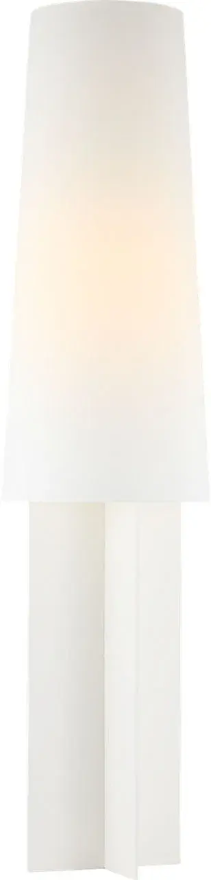 The Blocco Medium Floor Lamp combines clean contemporary lines with a sophisticated soft linen shade. Its neutral palette and medium scale make it versatile for residential and hospitality settings. - alternate view