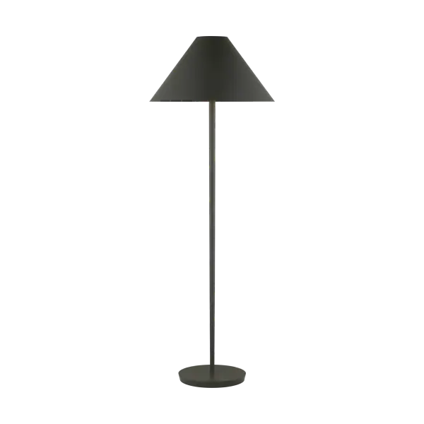 The Contra Medium Floor Lamp combines minimalist design with functional task lighting. Its matte charcoal black finish adds sophisticated contrast to any space while providing focused illumination for reading or work areas.