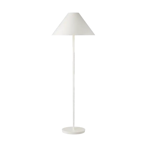 The Contra Medium Floor Lamp combines modern design with timeless elegance. Its soft linen shade provides warm, diffused lighting perfect for reading or ambient illumination in living spaces and bedrooms.