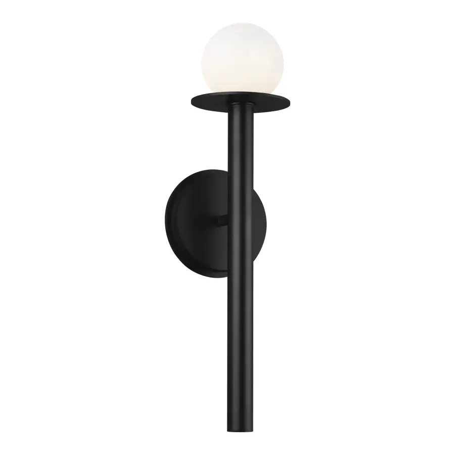 Nodes One Light Wall Sconce in Midnight Black
