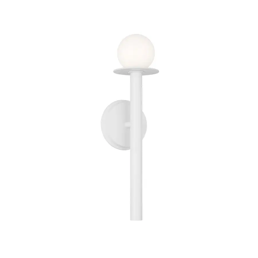 Nodes One Light Wall Sconce in Matte White