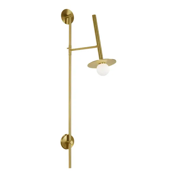 Nodes One Light Wall Sconce in Burnished Brass