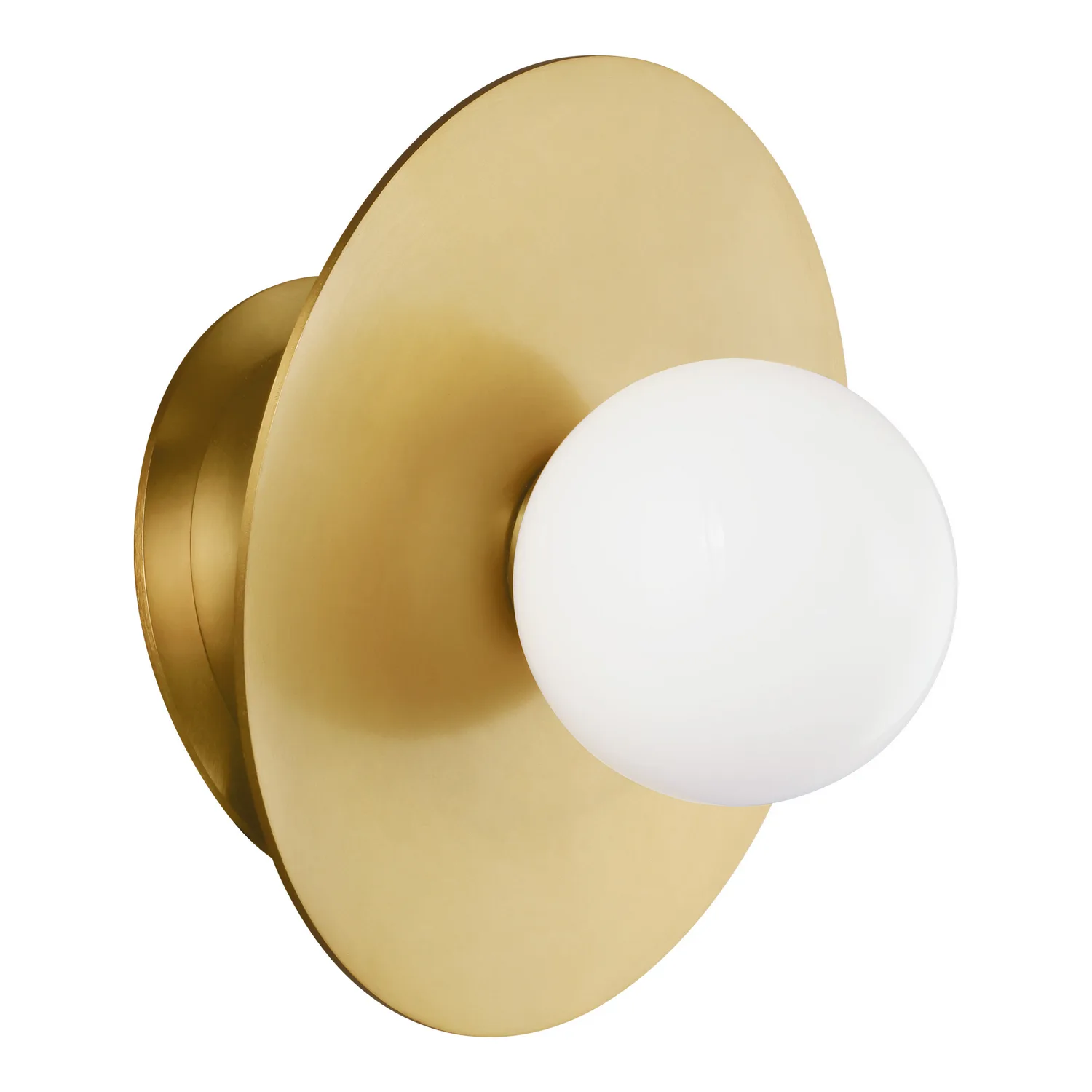 Nodes One Light Wall Sconce in Burnished Brass