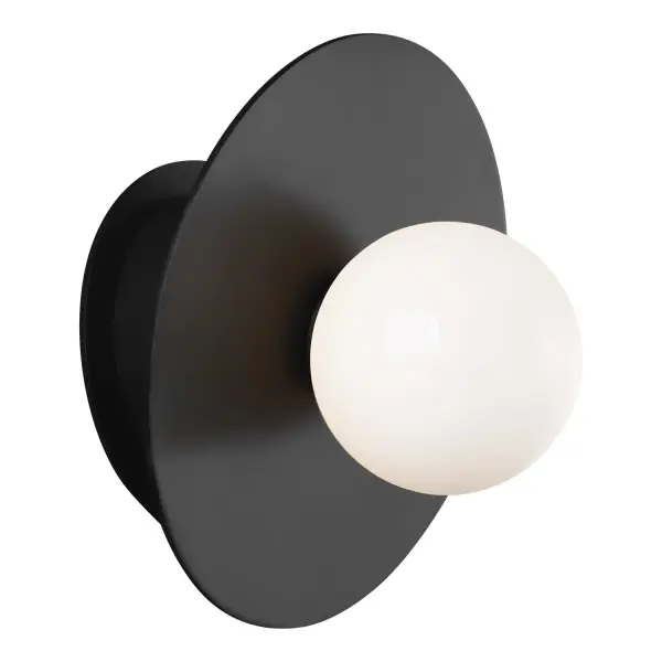 Nodes One Light Wall Sconce in Midnight Black