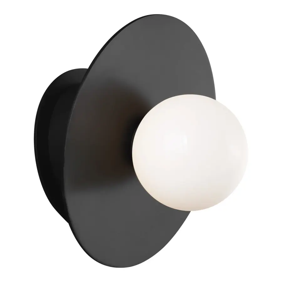 Nodes One Light Wall Sconce in Midnight Black