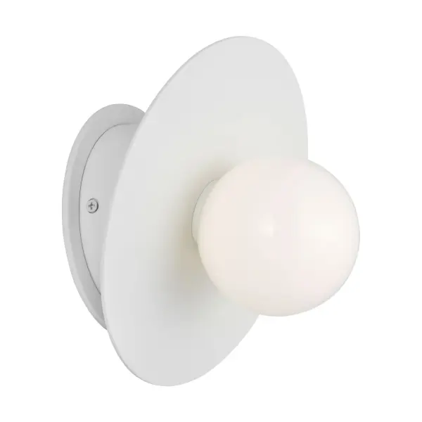 Nodes One Light Wall Sconce in Matte White