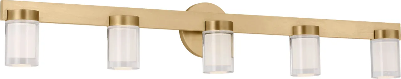 Esfera LED Bath Light in Natural Brass