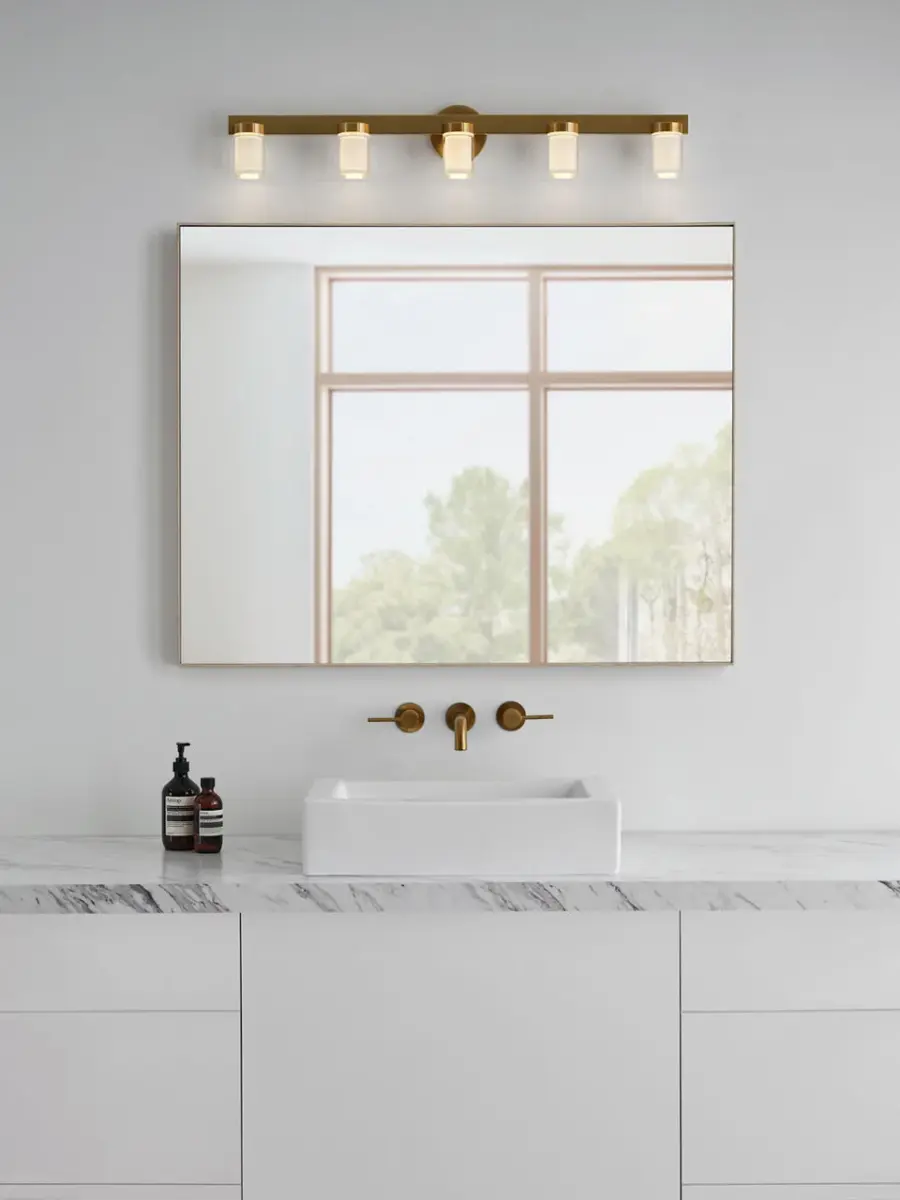 Esfera LED Bath Light in Natural Brass - Image 8
