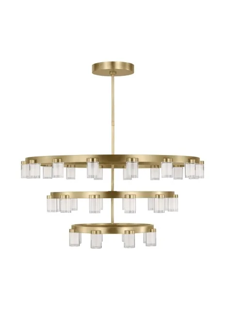 Esfera LED Chandelier in Natural Brass