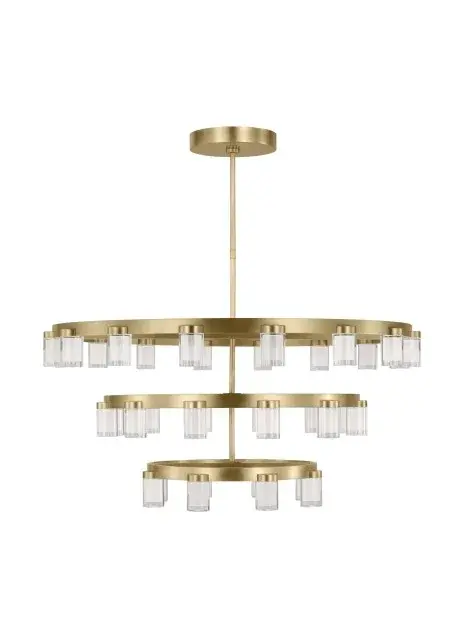 Esfera LED Chandelier in Natural Brass