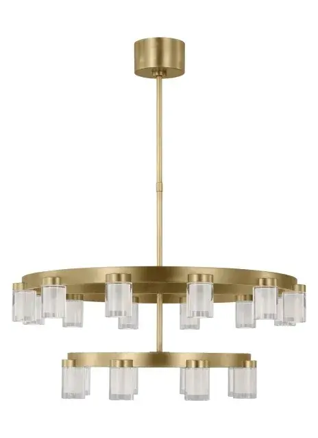Esfera LED Chandelier in Natural Brass