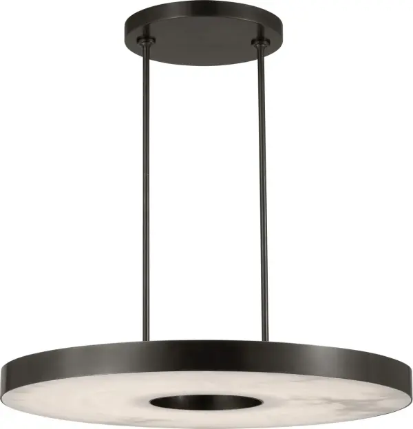 The Wyllis 36" chandelier makes a dramatic statement with its substantial scale and warm 2700K LED lighting. High 90 CRI ensures excellent color rendering, while the bronze finish adds sophisticated warmth to any space.
