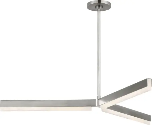 The Linea 42" Chandelier combines contemporary design with premium craftsmanship. Its antique nickel finish and integrated 2700K LED lighting create warm, inviting ambiance while the linear form makes it perfect for dining tables and kitchen islands.