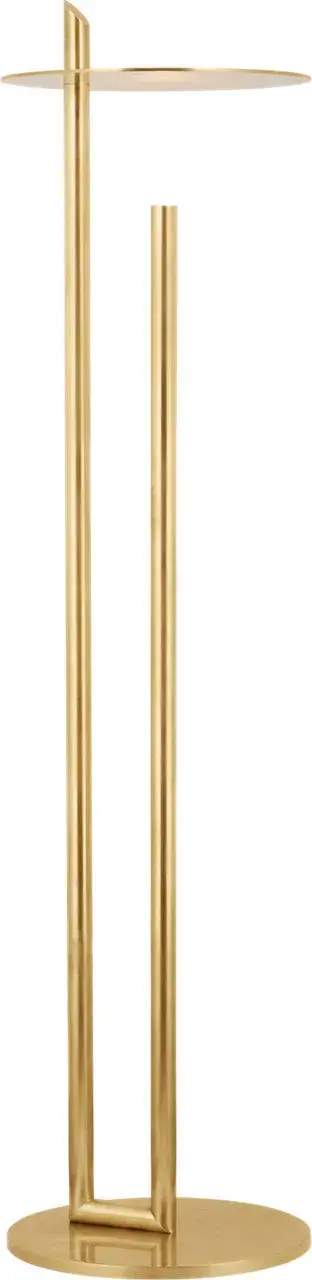 Sophisticated Large-Scale Floor Lamp with Warm Brass Finish - Image 2