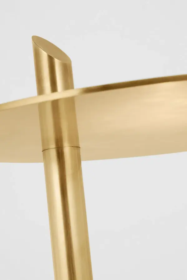 Sophisticated Large-Scale Floor Lamp with Warm Brass Finish - Image 3