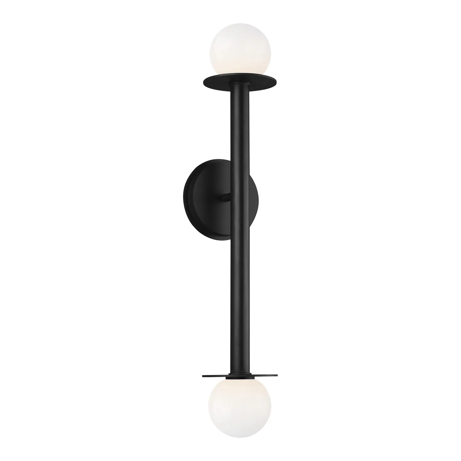 Nodes Two Light Wall Sconce in Midnight Black