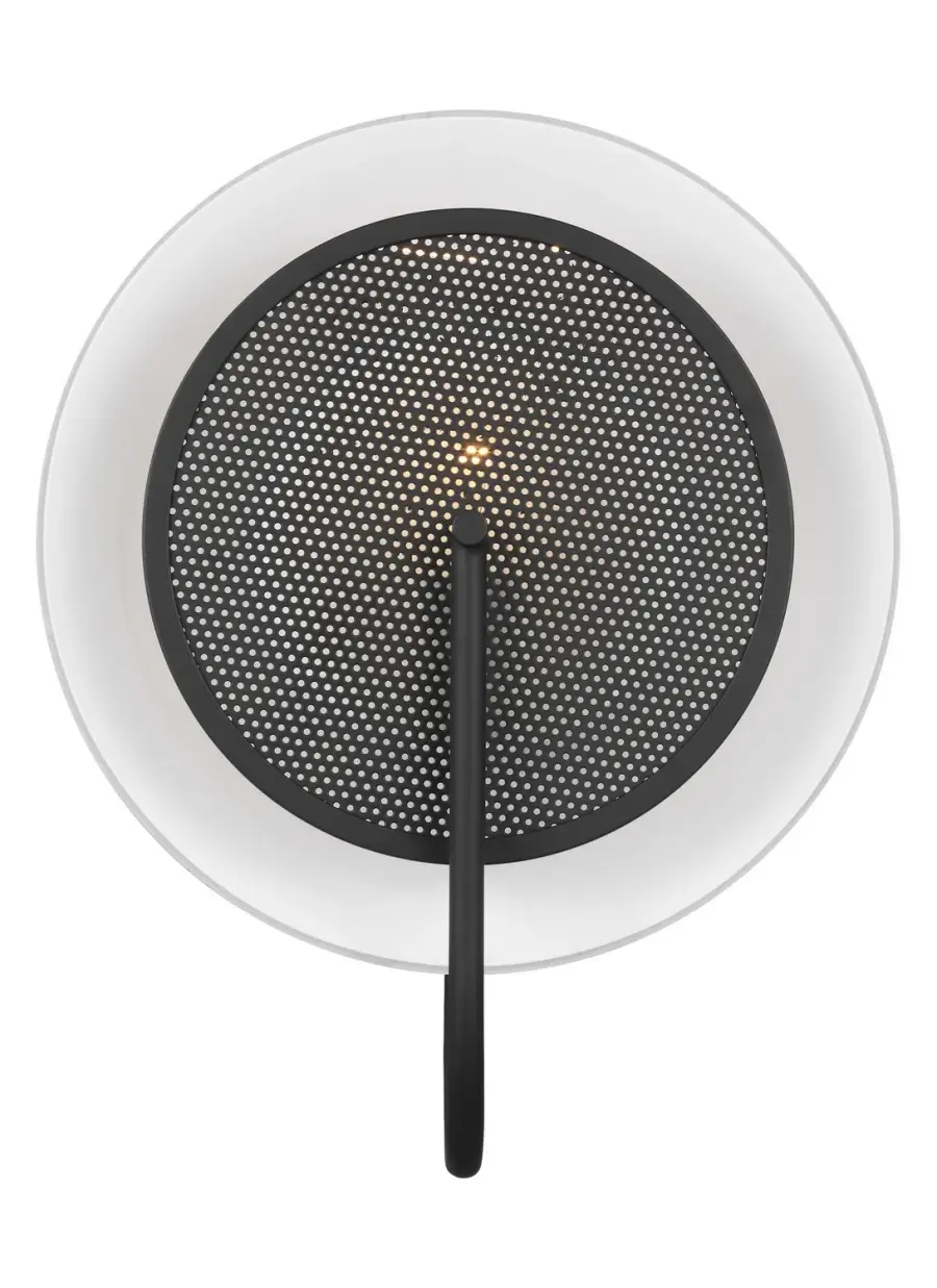 Gesture One Light Wall Sconce in Midnight Black