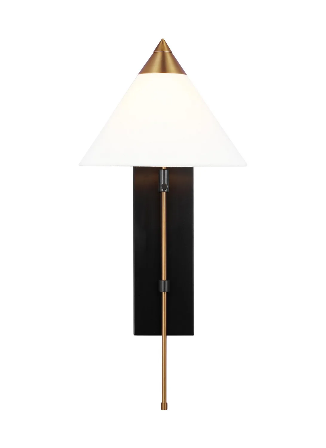 Franklin One Light Wall Sconce in Burnished Brass and Deep Bronze
