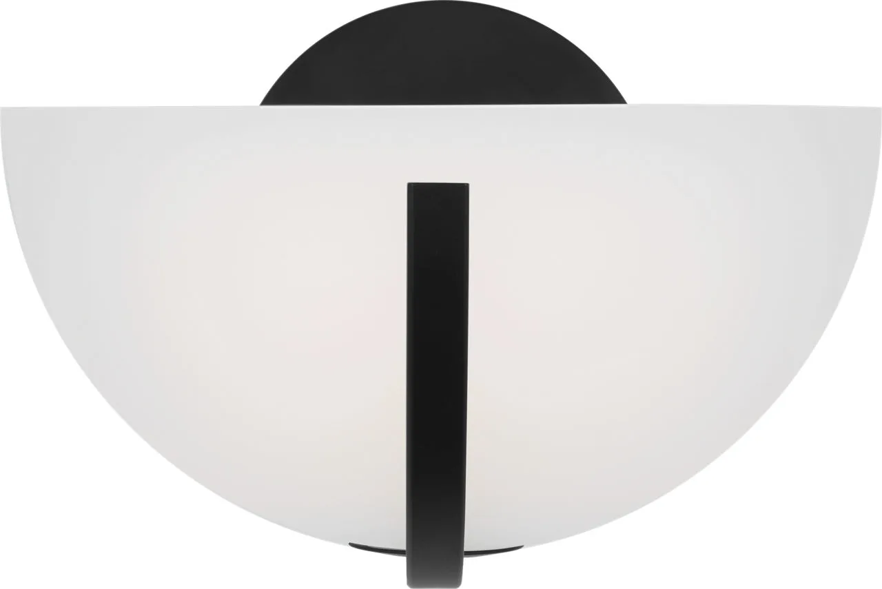 Nido One Light Wall Sconce in Midnight Black