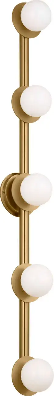 Nodes Extra Large Vanity Light in Burnished Brass - Image 1