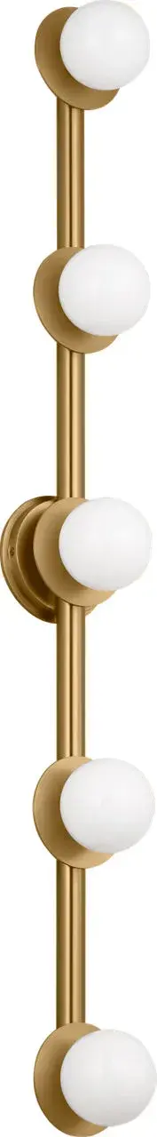 Nodes Extra Large Vanity Light in Burnished Brass - Image 2