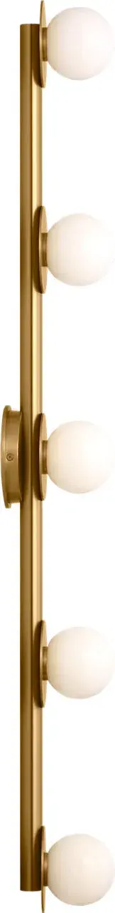 Nodes Extra Large Vanity Light in Burnished Brass - Image 3